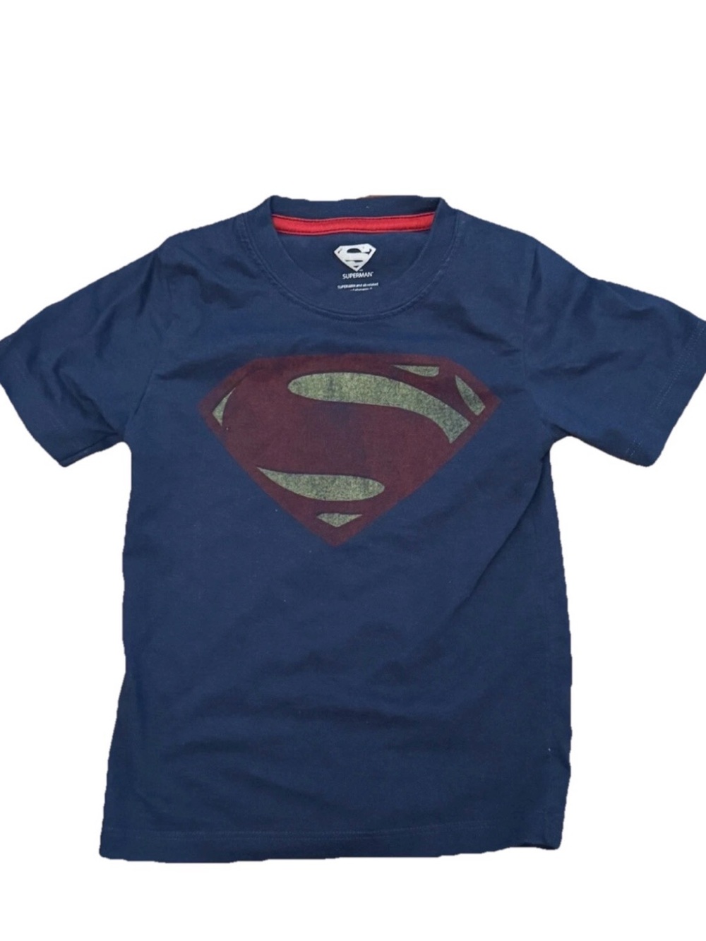 Boys Blue & Red Superman Logo T-Shirt Superhero Tee Shirt 3 T